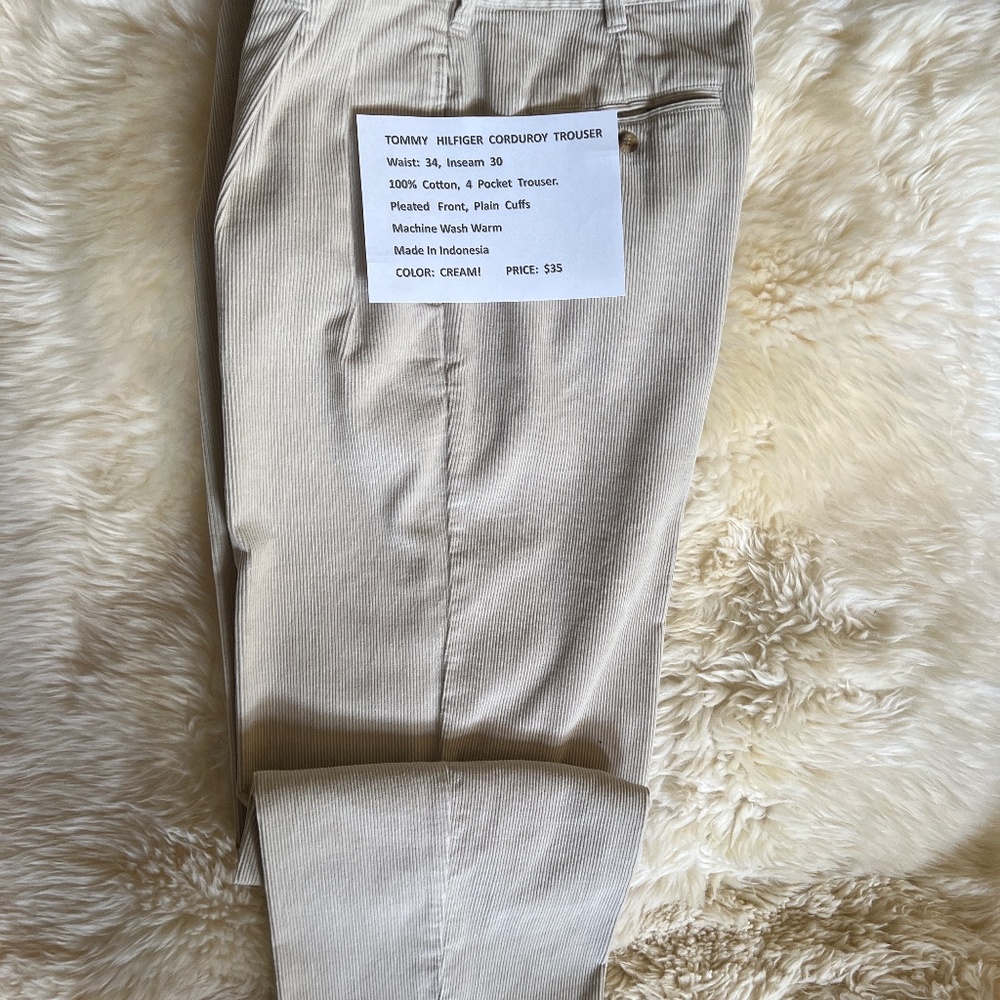 Tommy. Hilfiger. Corduroy  Men’s. Trousers
